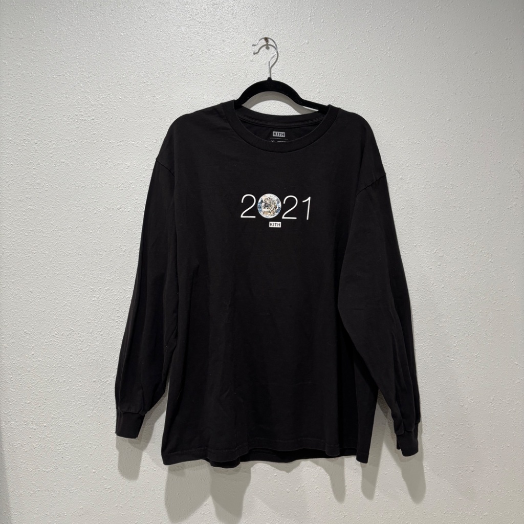 Kith Earth Day 2021 Volunteer Black Long Sleeve Shirt